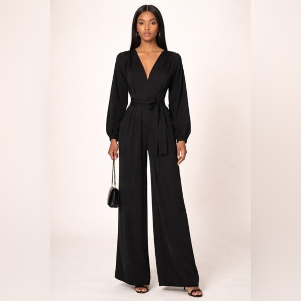 A.L.C. Imogen Belted Wide-Leg Jumpsuit Women’s Black 2 / XS